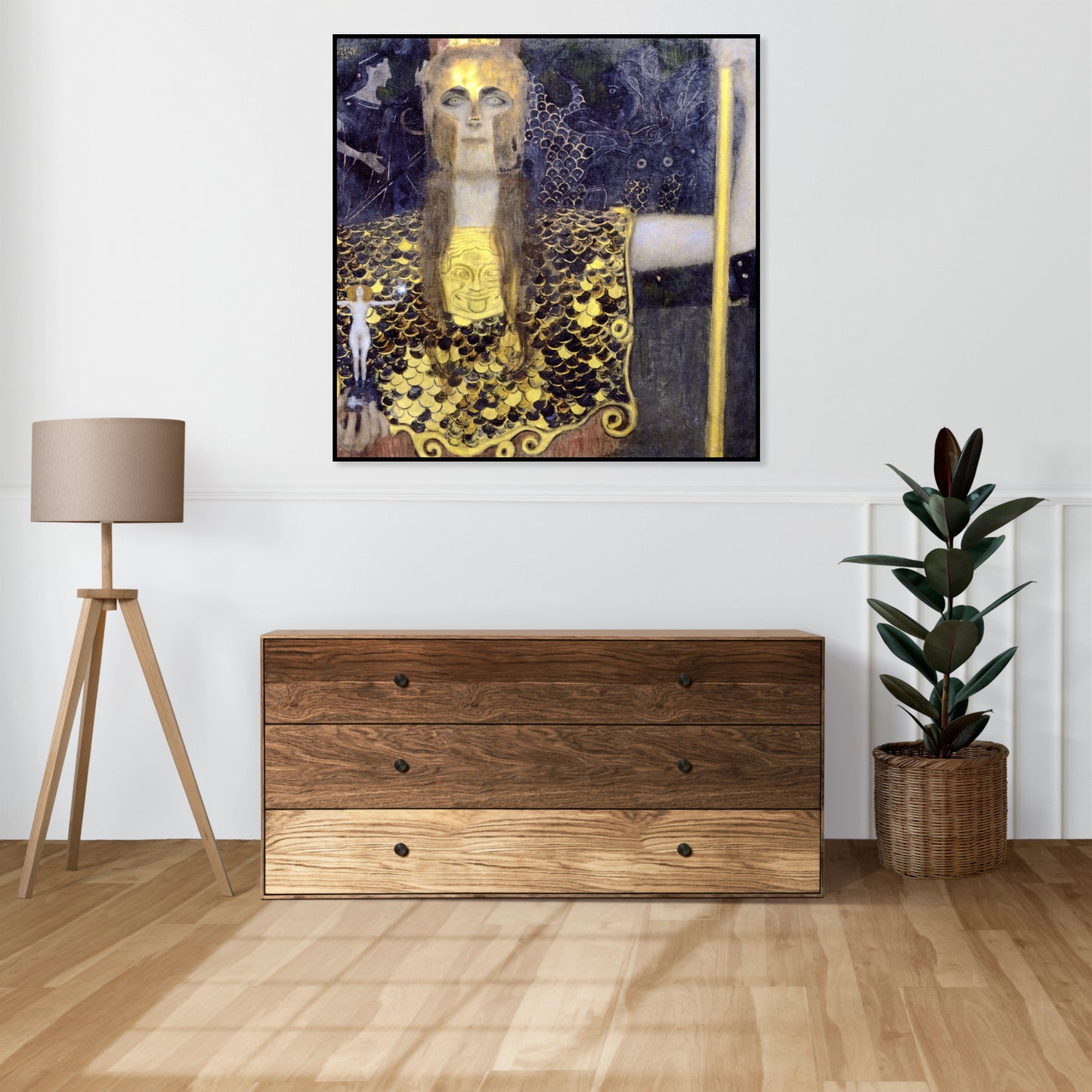Plakat  Pallas Atena, Gustaw Klimt Vintage do Salonu