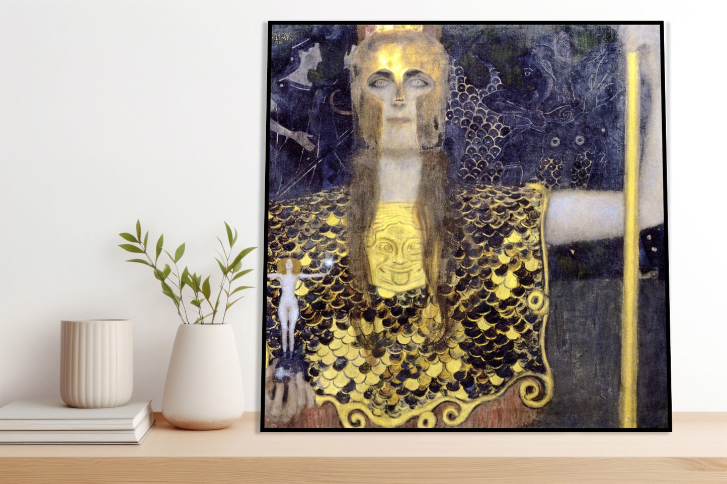 Plakat  Pallas Atena, Gustaw Klimt Vintage do Salonu
