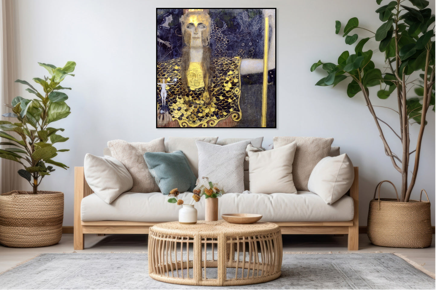 Plakat  Pallas Atena, Gustaw Klimt Vintage do Salonu