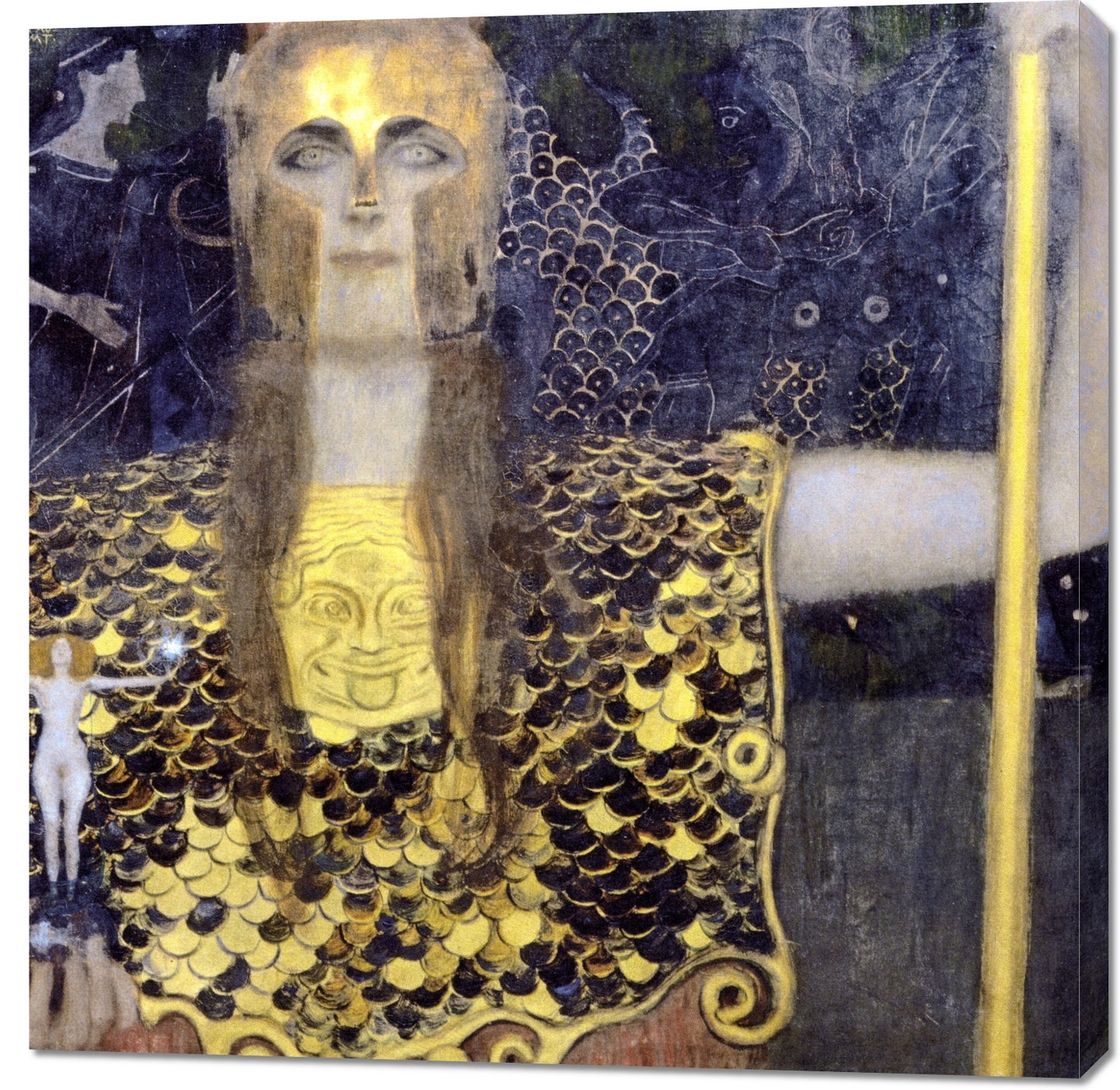 Obraz  Pallas Atena, Gustaw Klimt Vintage do Salonu