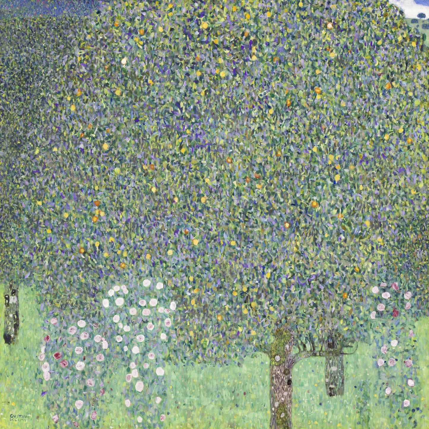 Plakat  Rosebushes under the Trees, Klimt Vintage