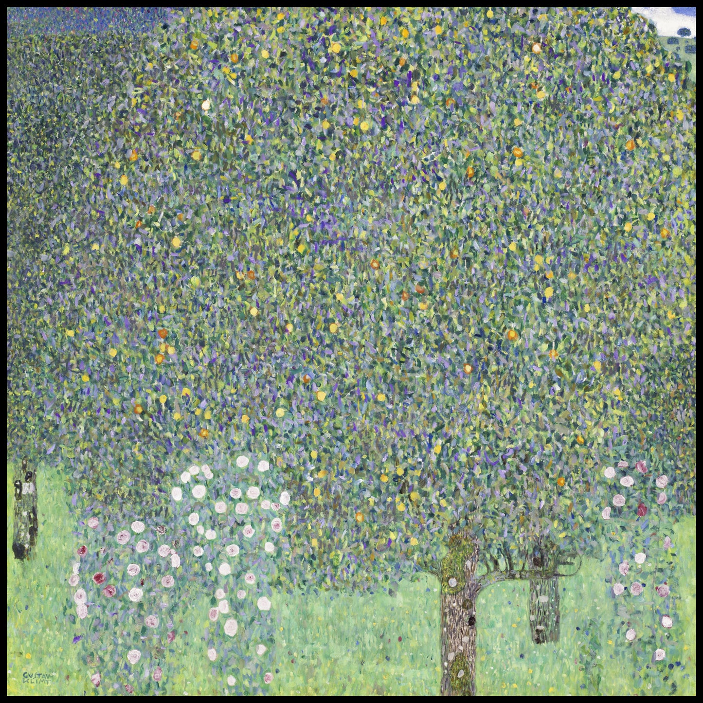 Plakat  Rosebushes under the Trees, Klimt Vintage