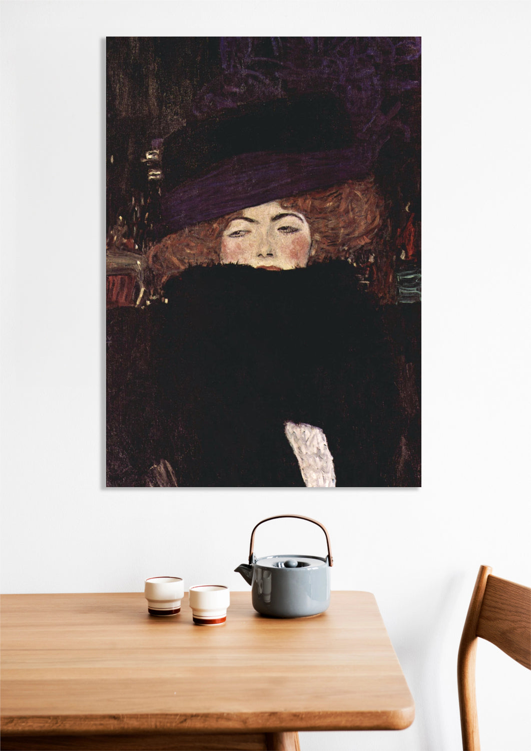 Obraz  Lady with Hat and Feather Boa, Klimt Vintage