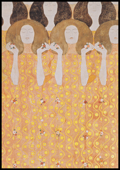Plakat  Beethoven Frieze, Klimt Vintage do Salonu