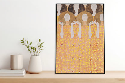 Plakat  Beethoven Frieze, Klimt Vintage do Salonu
