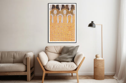 Plakat  Beethoven Frieze, Klimt Vintage do Salonu