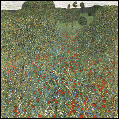 Plakat  Mohnfeld, Gustaw Klimt Vintage do Salonu