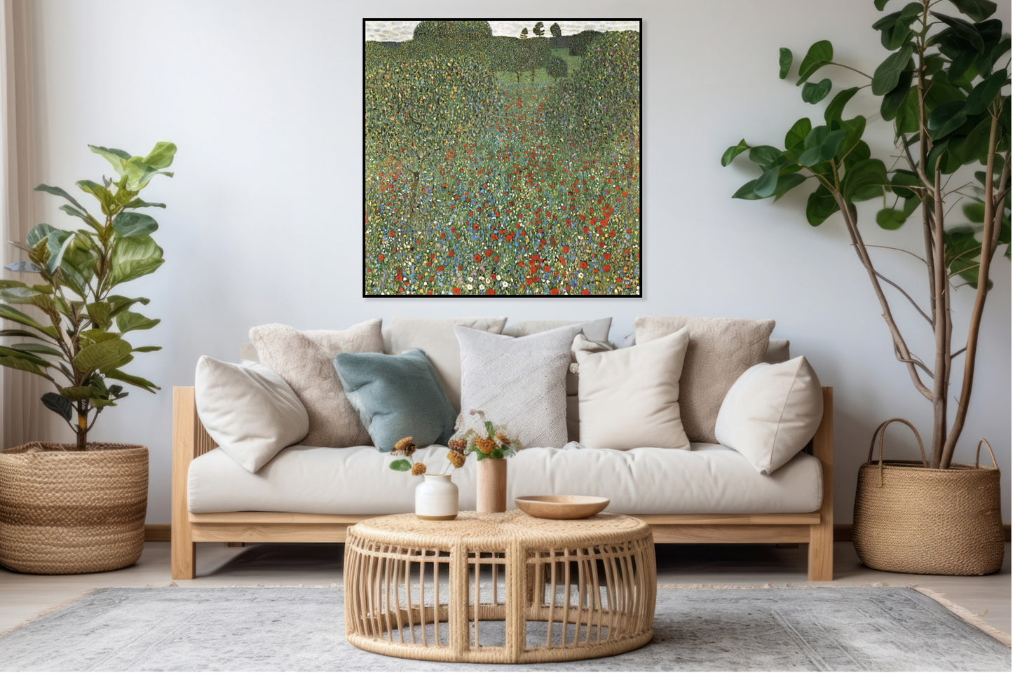 Plakat  Mohnfeld, Gustaw Klimt Vintage do Salonu