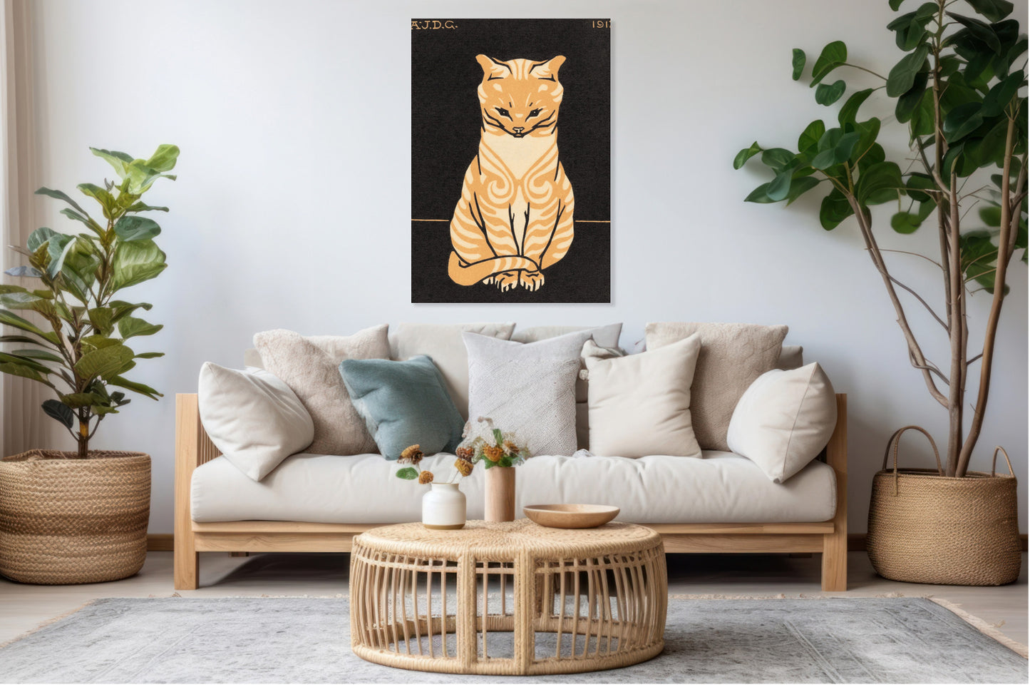 Obraz  Sitting Cat, Julie de Graag Vintage do Salonu