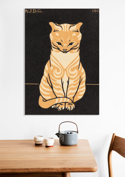 Obraz  Sitting Cat, Julie de Graag Vintage do Salonu