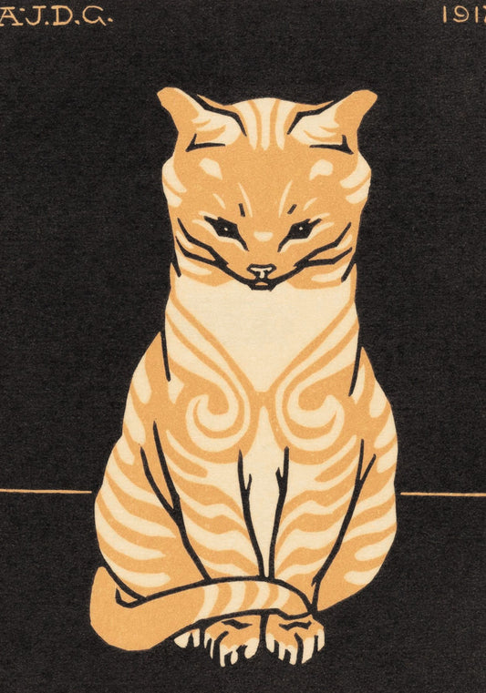 Plakat  Sitting Cat, Julie de Graag Vintage do Salonu