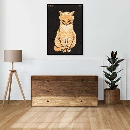 Plakat  Sitting Cat, Julie de Graag Vintage do Salonu