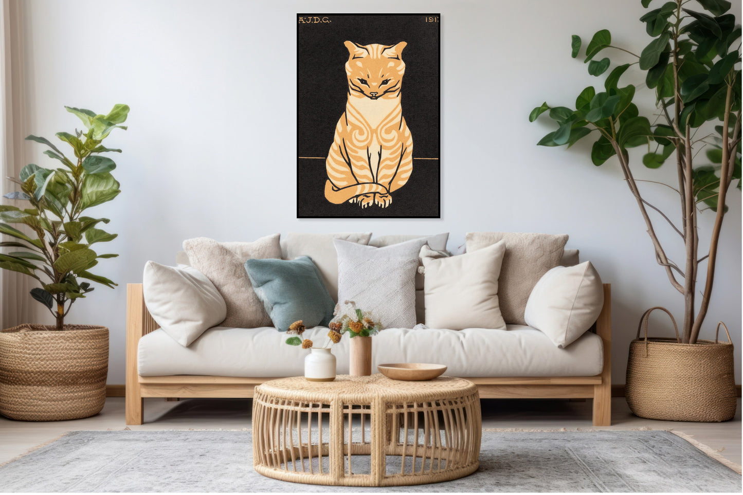 Plakat  Sitting Cat, Julie de Graag Vintage do Salonu