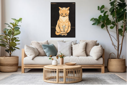 Plakat  Sitting Cat, Julie de Graag Vintage do Salonu
