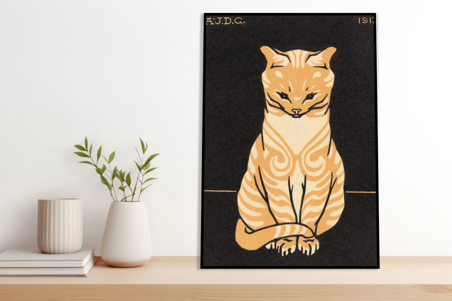 Plakat  Sitting Cat, Julie de Graag Vintage do Salonu