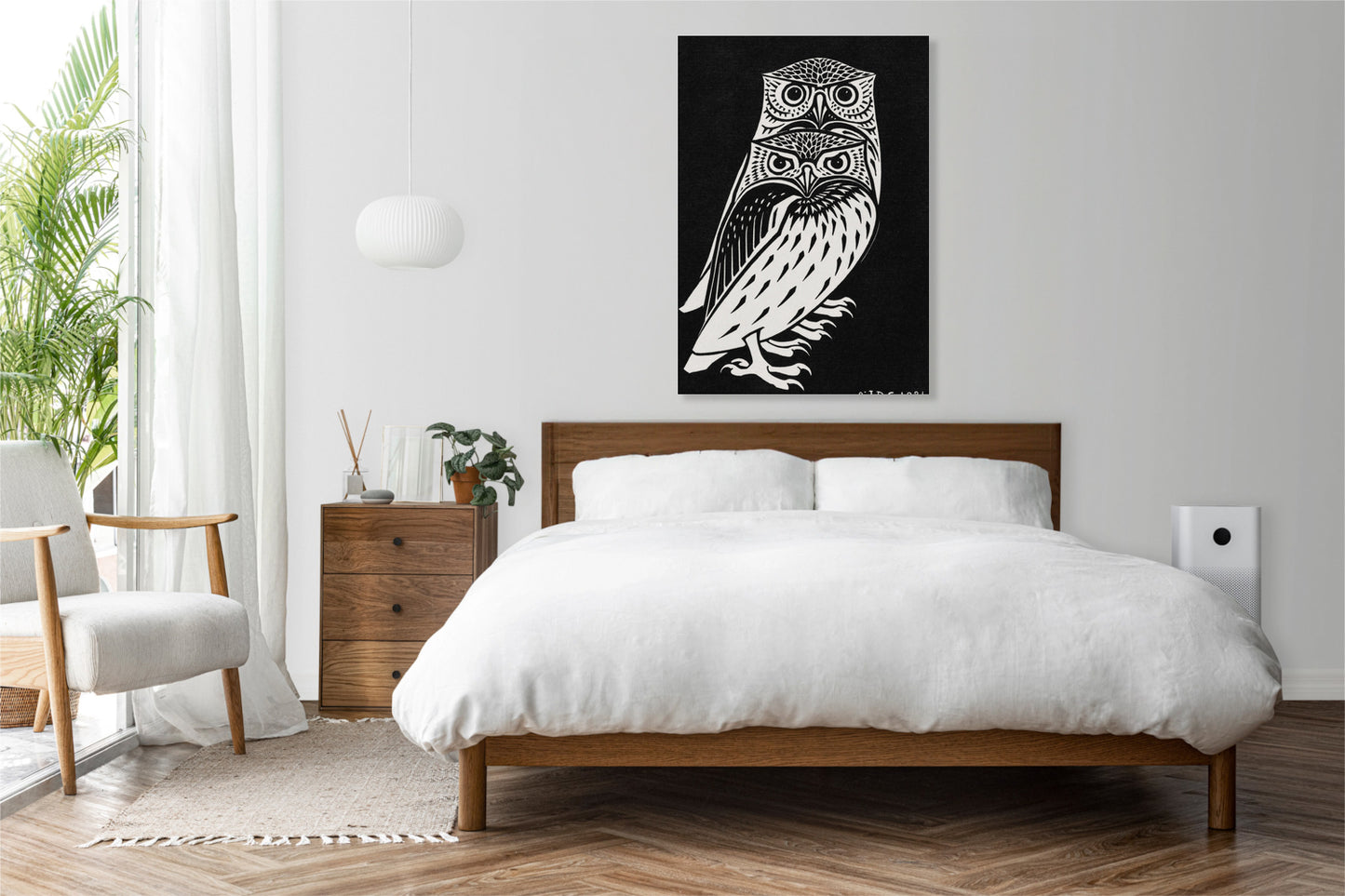 Obraz  Two Owls,Julie de Graag  Vintage do Salonu
