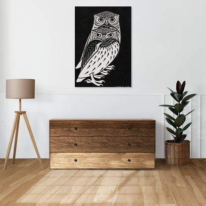 Obraz  Two Owls,Julie de Graag  Vintage do Salonu