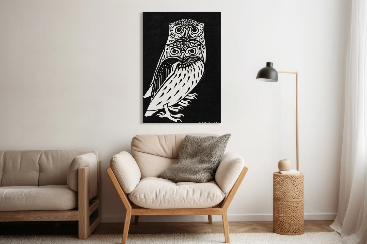 Obraz  Two Owls,Julie de Graag  Vintage do Salonu