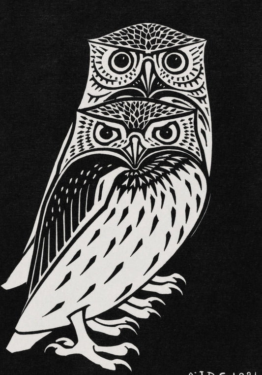 Plakat  Two Owls,Julie de Graag  Vintage do Salonu