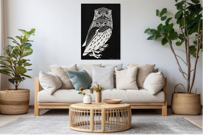 Plakat  Two Owls,Julie de Graag  Vintage do Salonu