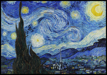 Plakat  Gwiaździsta Noc, Van Gogh Vintage do Salonu