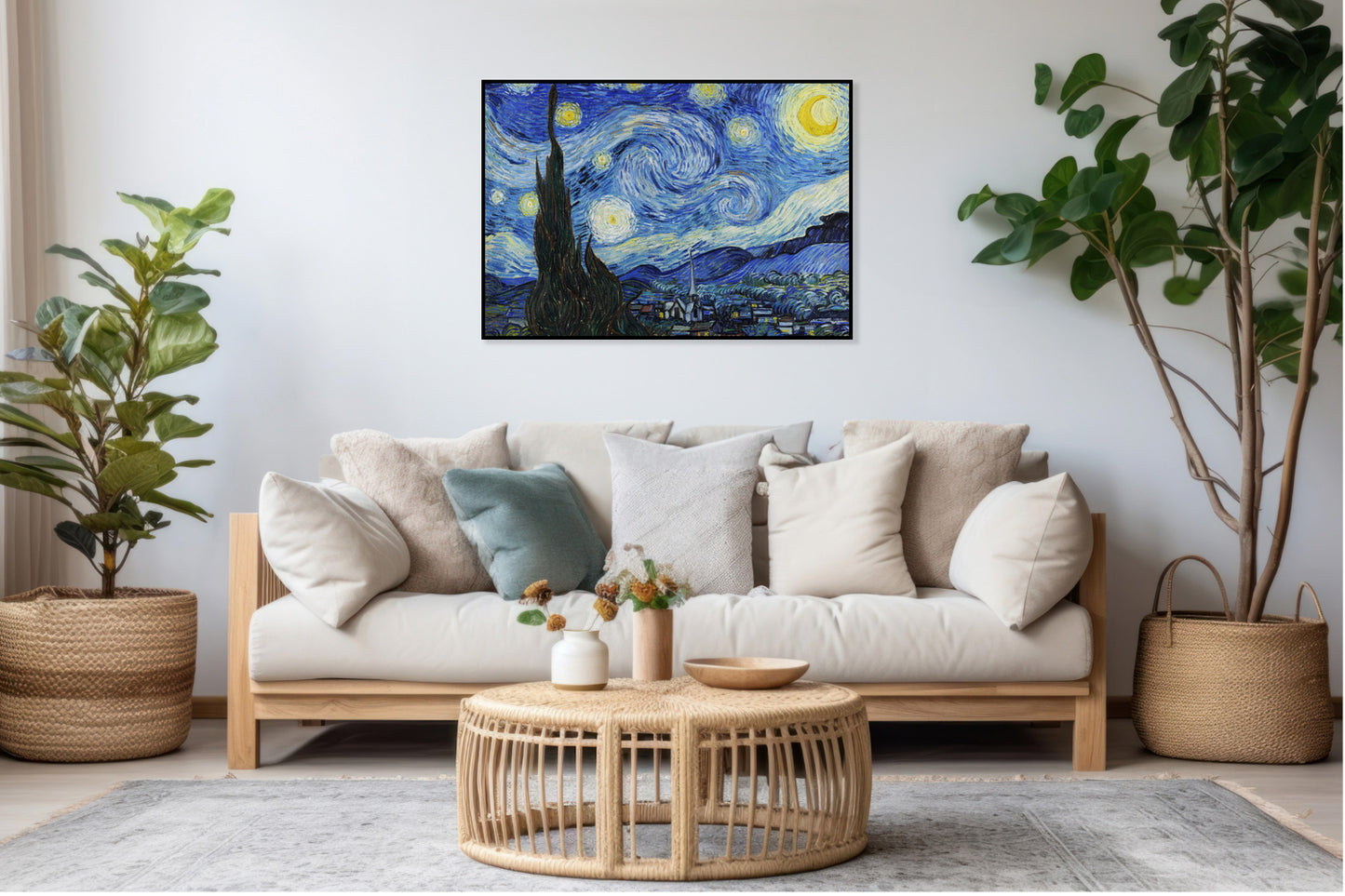 Plakat  Gwiaździsta Noc, Van Gogh Vintage do Salonu