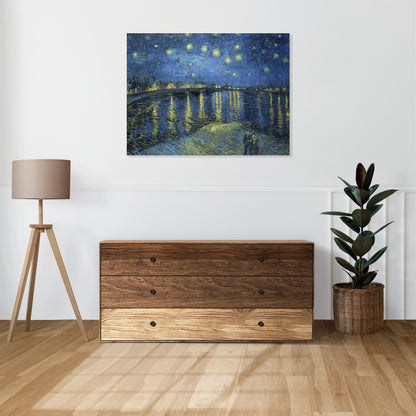 Obraz  Gwiaździsta Noc nad Rodanem, Van Gogh Vintage
