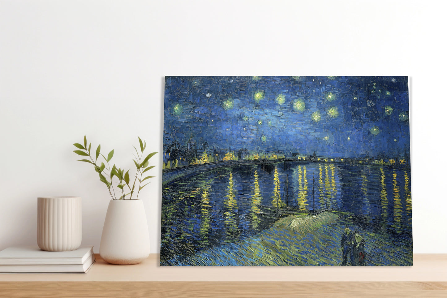 Obraz  Gwiaździsta Noc nad Rodanem, Van Gogh Vintage