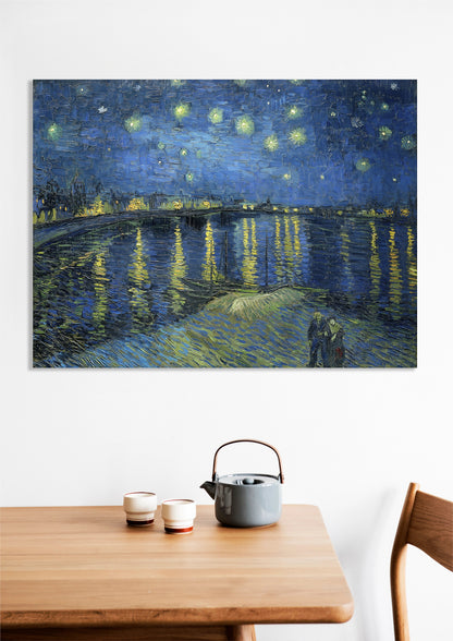 Obraz  Gwiaździsta Noc nad Rodanem, Van Gogh Vintage