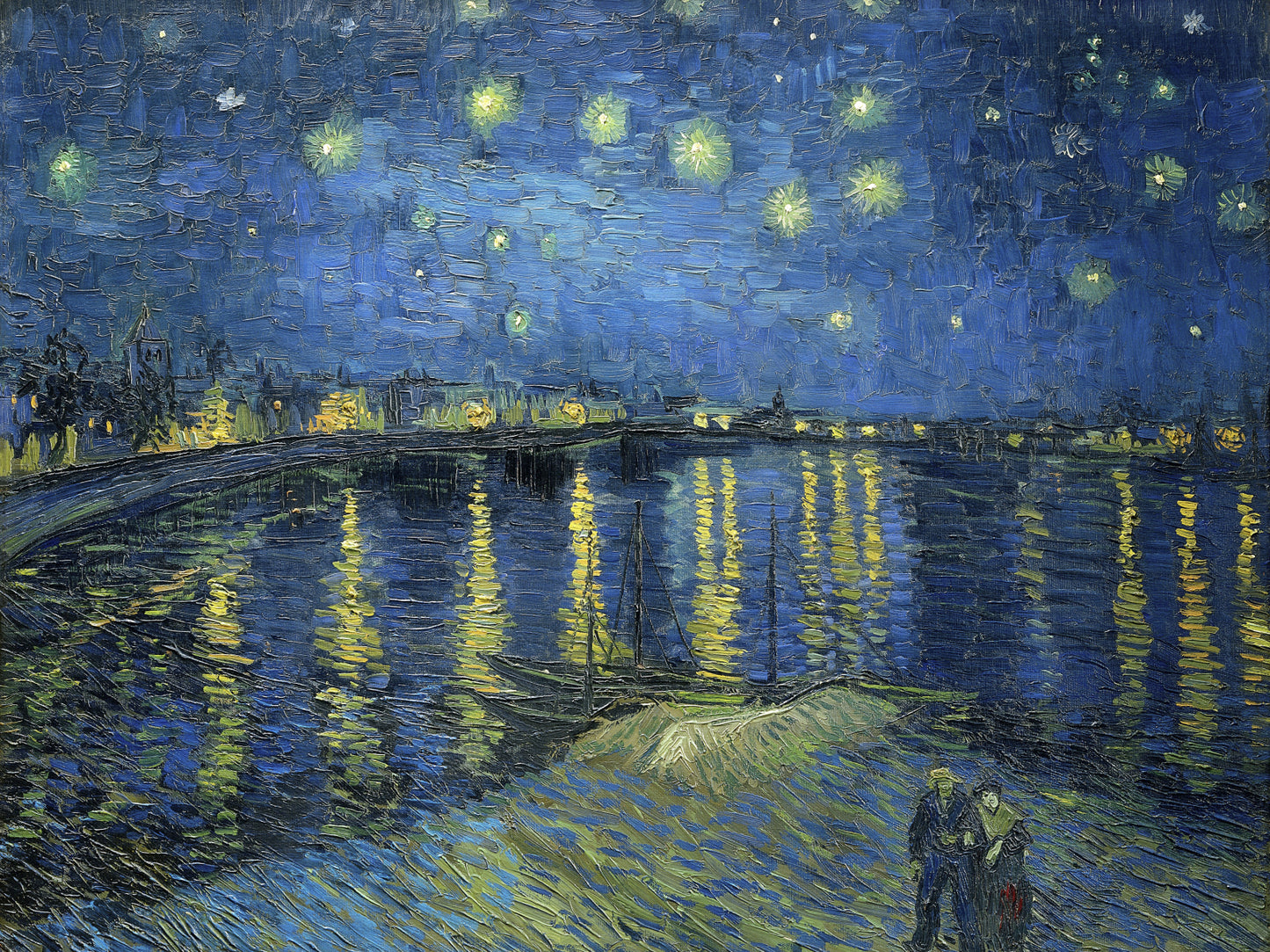 Plakat  Gwiaździsta Noc nad Rodanem, Van Gogh Vintage