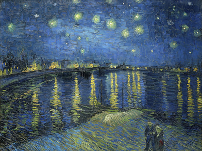 Plakat  Gwiaździsta Noc nad Rodanem, Van Gogh Vintage