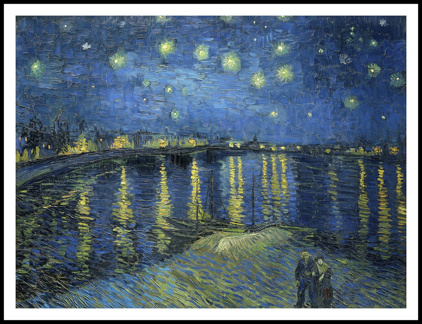 Plakat  Gwiaździsta Noc nad Rodanem, Van Gogh Vintage