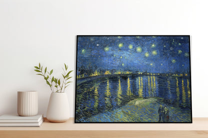 Plakat  Gwiaździsta Noc nad Rodanem, Van Gogh Vintage