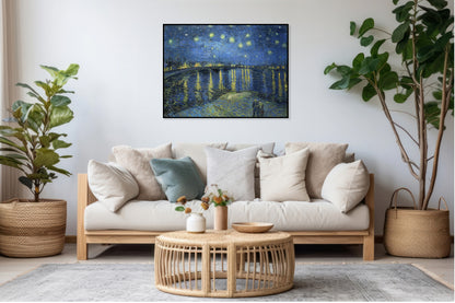 Plakat  Gwiaździsta Noc nad Rodanem, Van Gogh Vintage