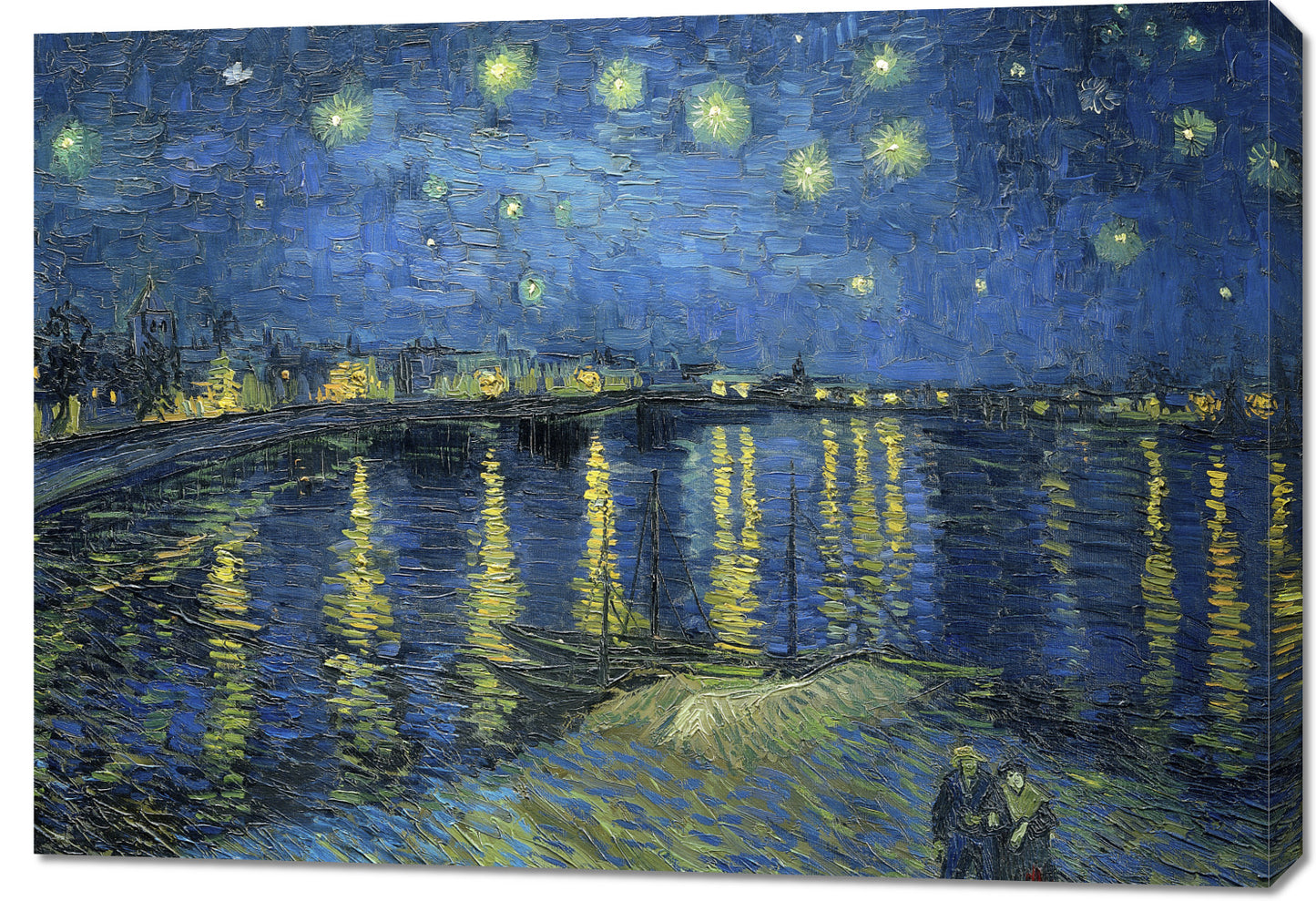 Obraz  Gwiaździsta Noc nad Rodanem, Van Gogh Vintage
