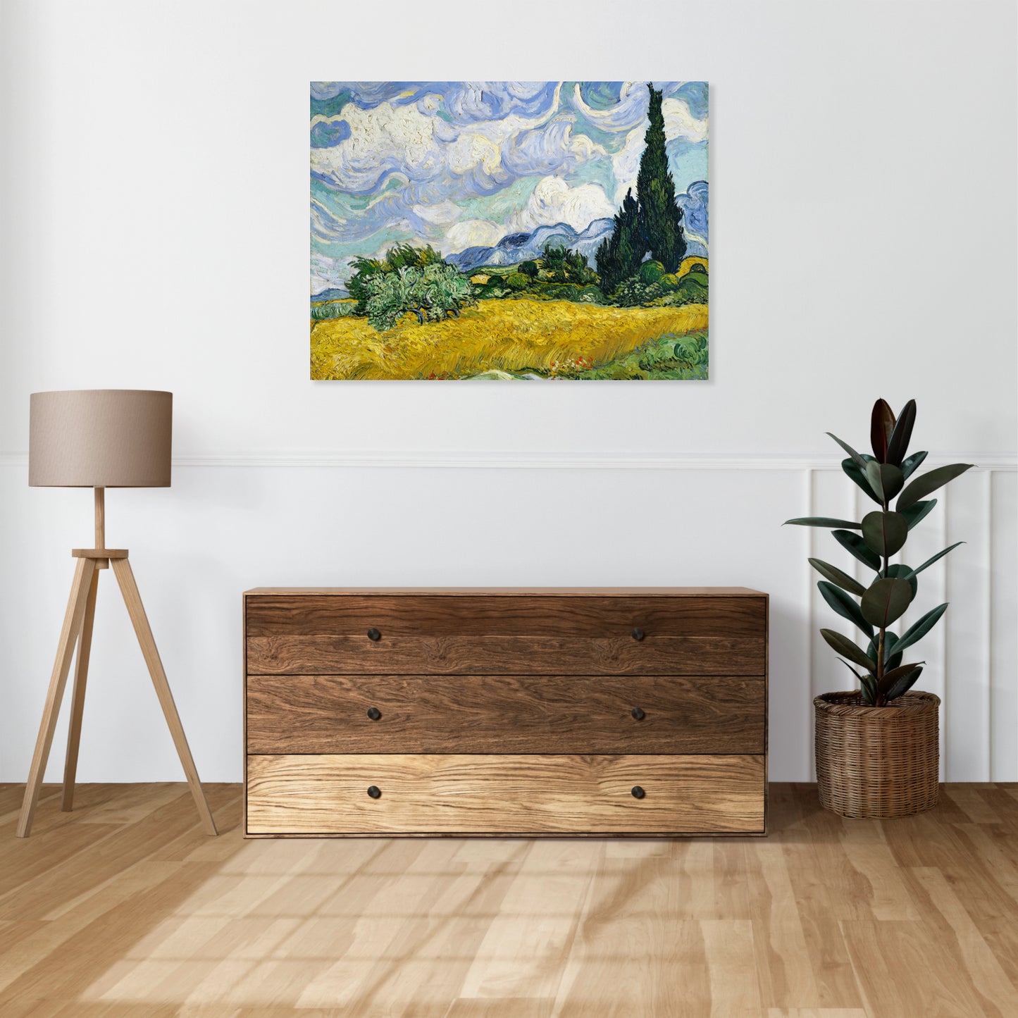 Obraz  Wheat Field with Cypresses, Van Gogh Vintage