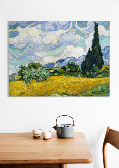 Obraz  Wheat Field with Cypresses, Van Gogh Vintage