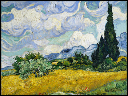 Plakat  Wheat Field with Cypresses, Van Gogh Vintage