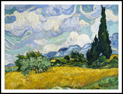 Plakat  Wheat Field with Cypresses, Van Gogh Vintage