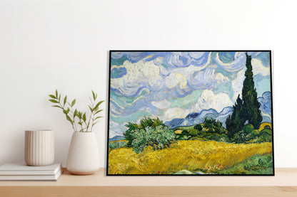 Plakat  Wheat Field with Cypresses, Van Gogh Vintage