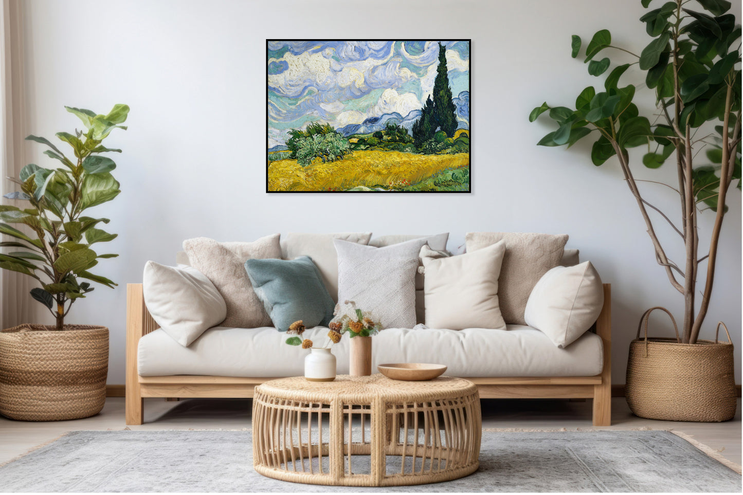 Plakat  Wheat Field with Cypresses, Van Gogh Vintage