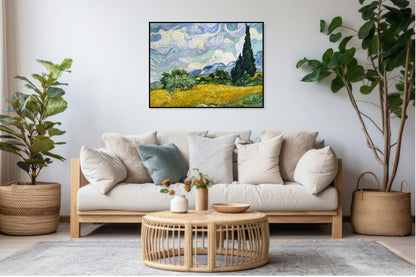 Plakat  Wheat Field with Cypresses, Van Gogh Vintage