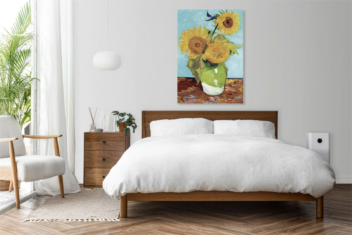 Obraz  Vase with Three Sunflowers, Van Gogh Vintage