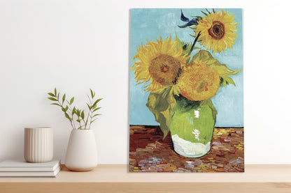 Obraz  Vase with Three Sunflowers, Van Gogh Vintage