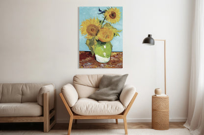 Obraz  Vase with Three Sunflowers, Van Gogh Vintage