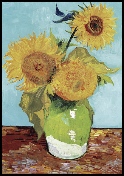 Plakat  Vase with Three Sunflowers, Van Gogh Vintage