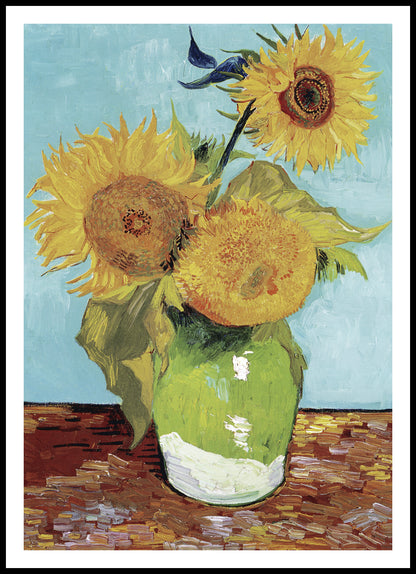 Plakat  Vase with Three Sunflowers, Van Gogh Vintage