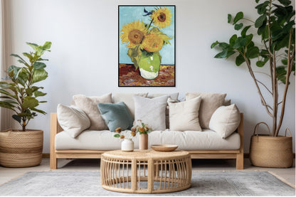 Plakat  Vase with Three Sunflowers, Van Gogh Vintage