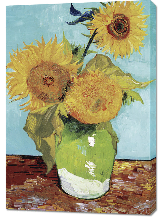 Obraz  Vase with Three Sunflowers, Van Gogh Vintage