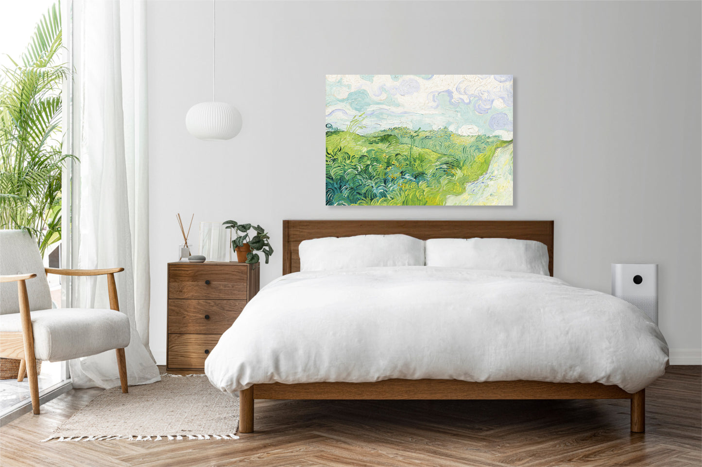 Obraz  Green Wheat Fields, Van Gogh Vintage do Salonu